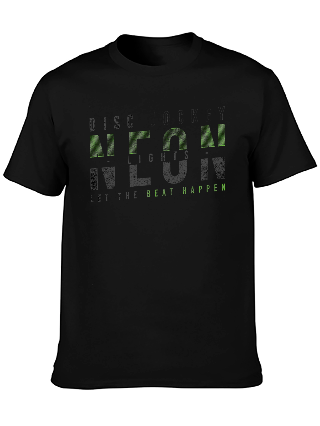 Neon Lights Black Graphic Tee