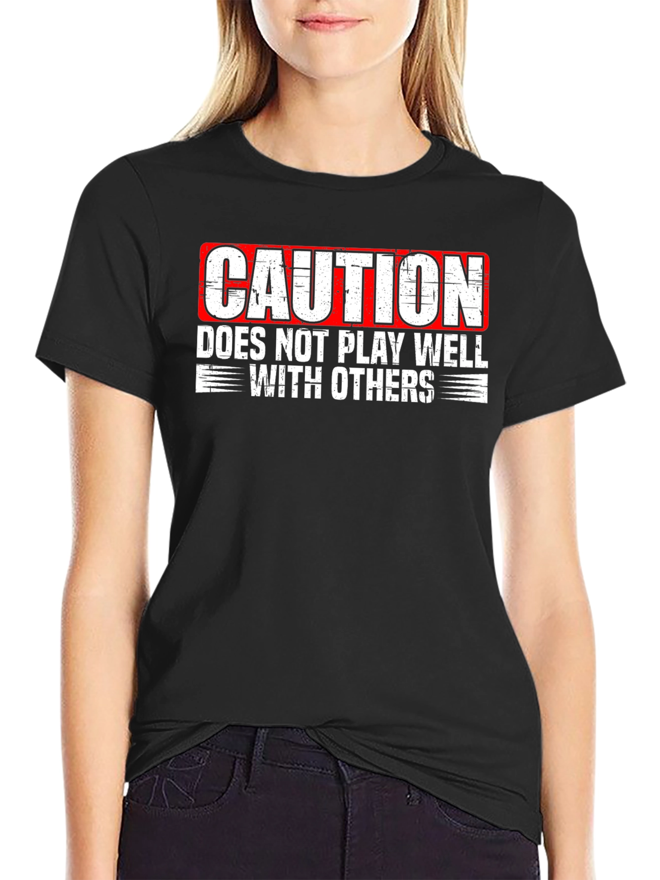 Caution Doesnt Play Well With Others T-Shirt