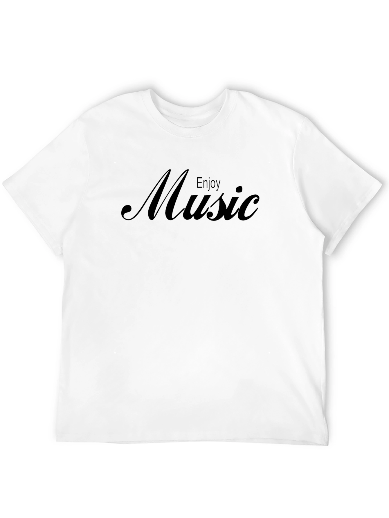 Enjoy Music Black T-Shirt Casual Wear