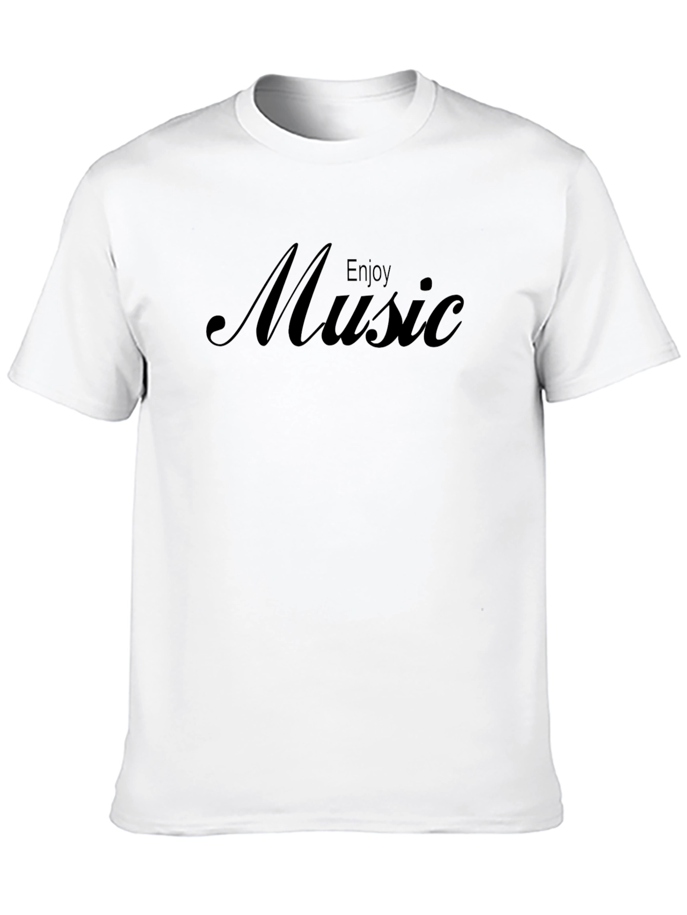 Enjoy Music Black T-Shirt Casual Wear