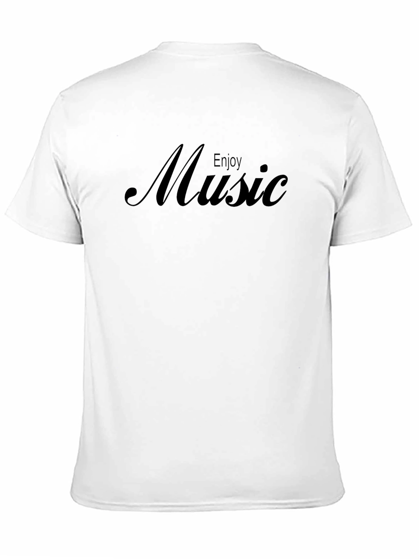 Enjoy Music Black T-Shirt Casual Wear