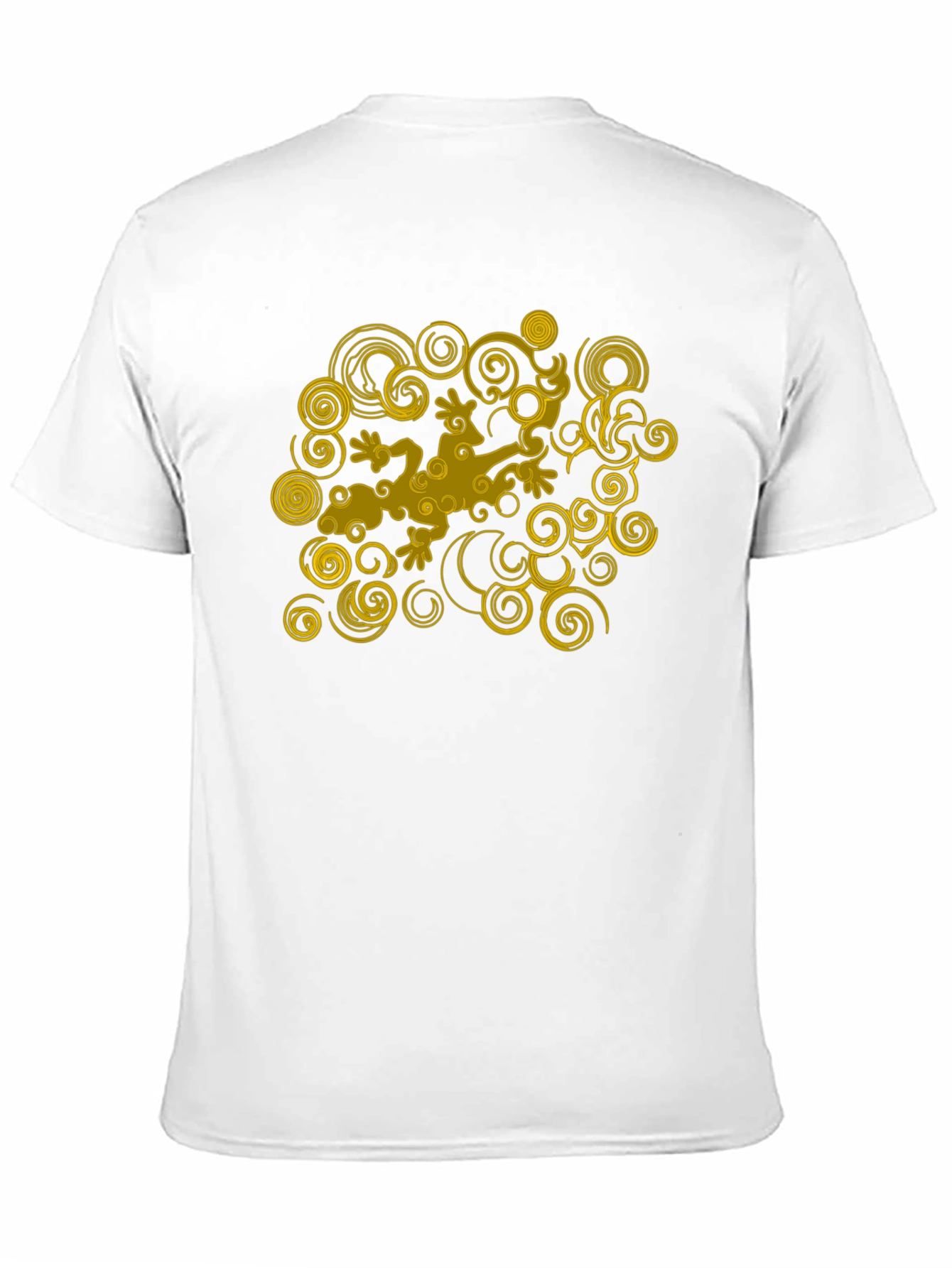 Cool Gecko Swirl Graphic Black T-Shirt