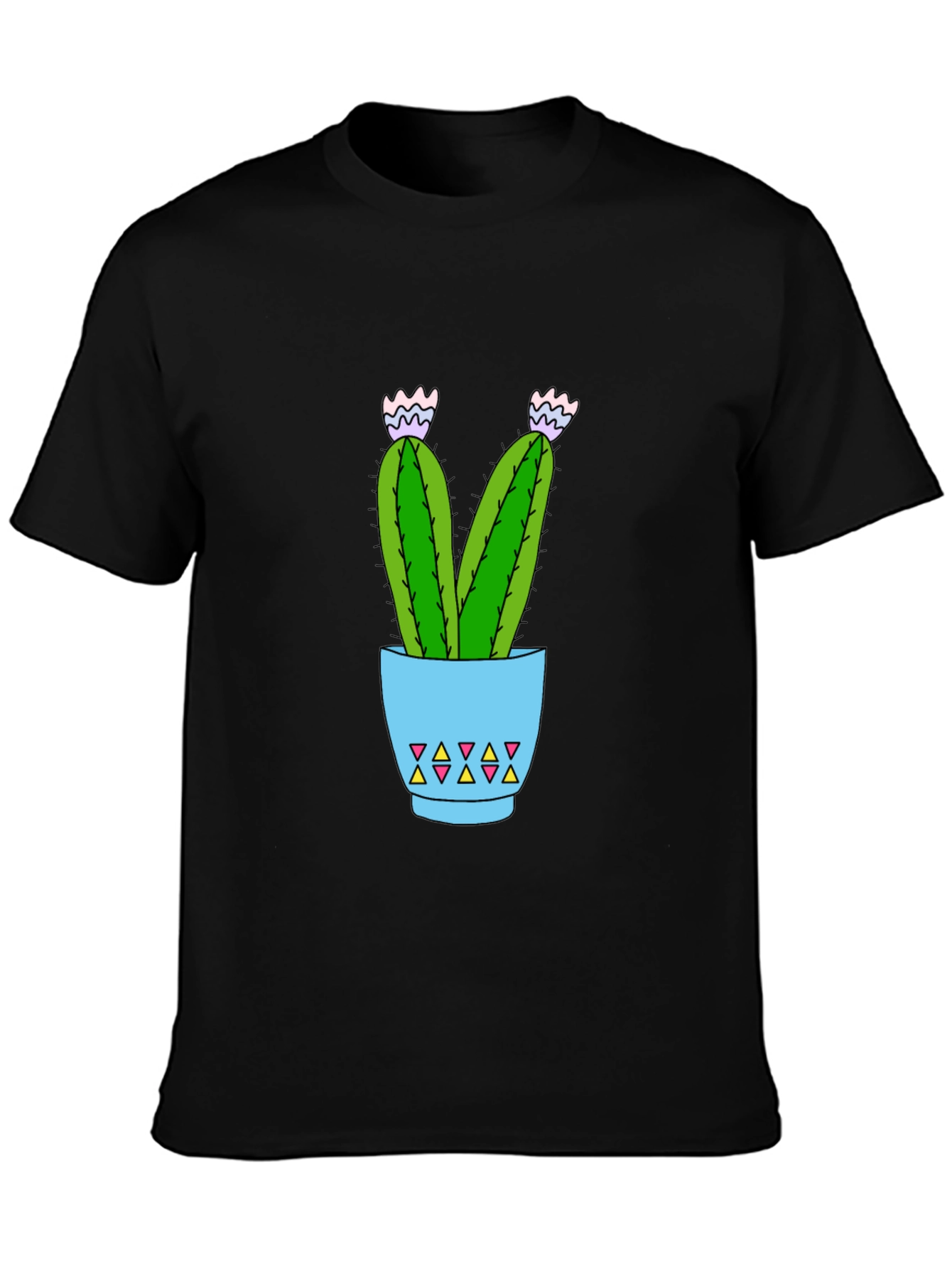 Cactus Potted Plant Graphic T-Shirt