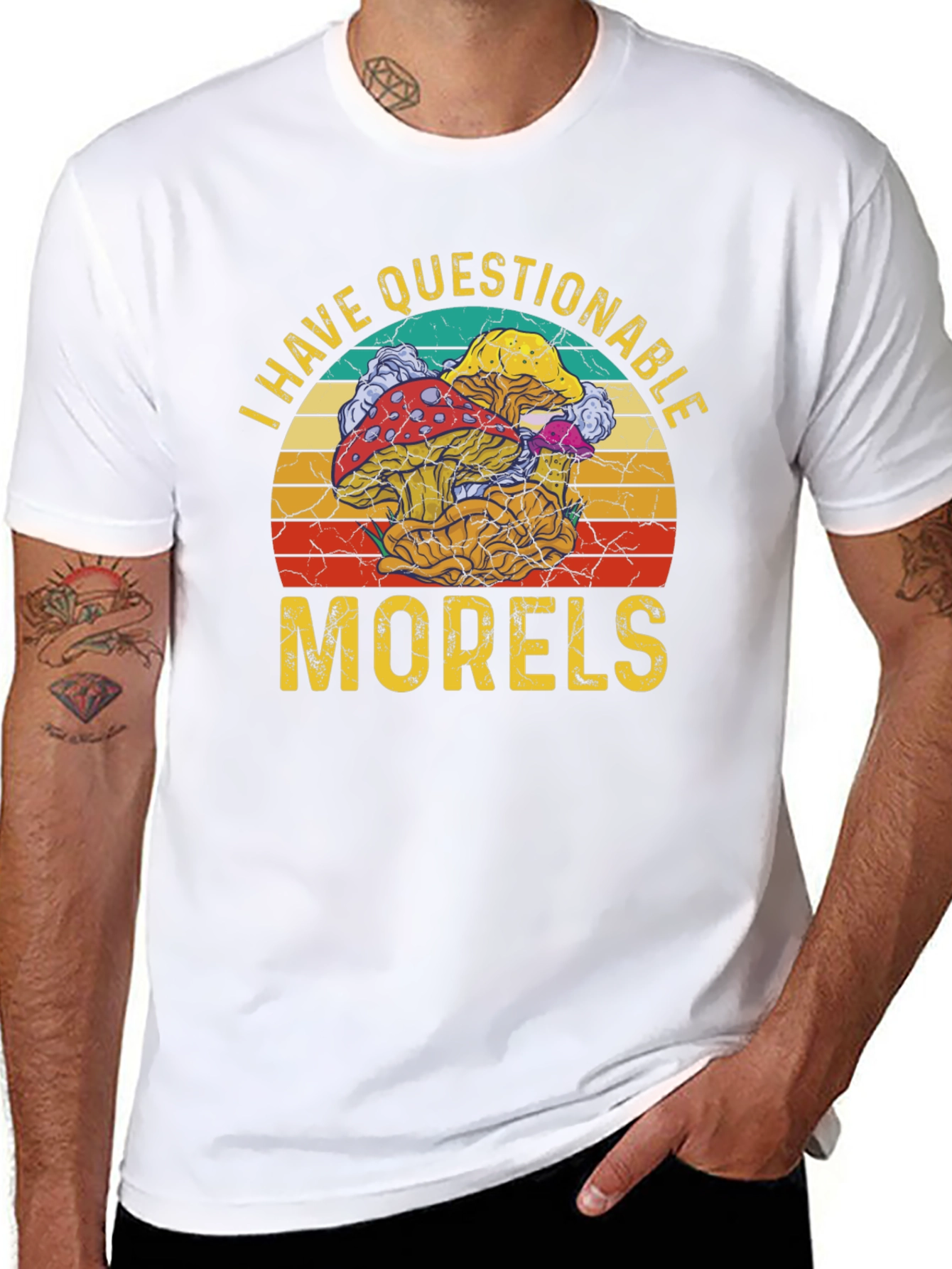 Questionable Morels T-Shirt - Funny Mushroom Graphic Tee