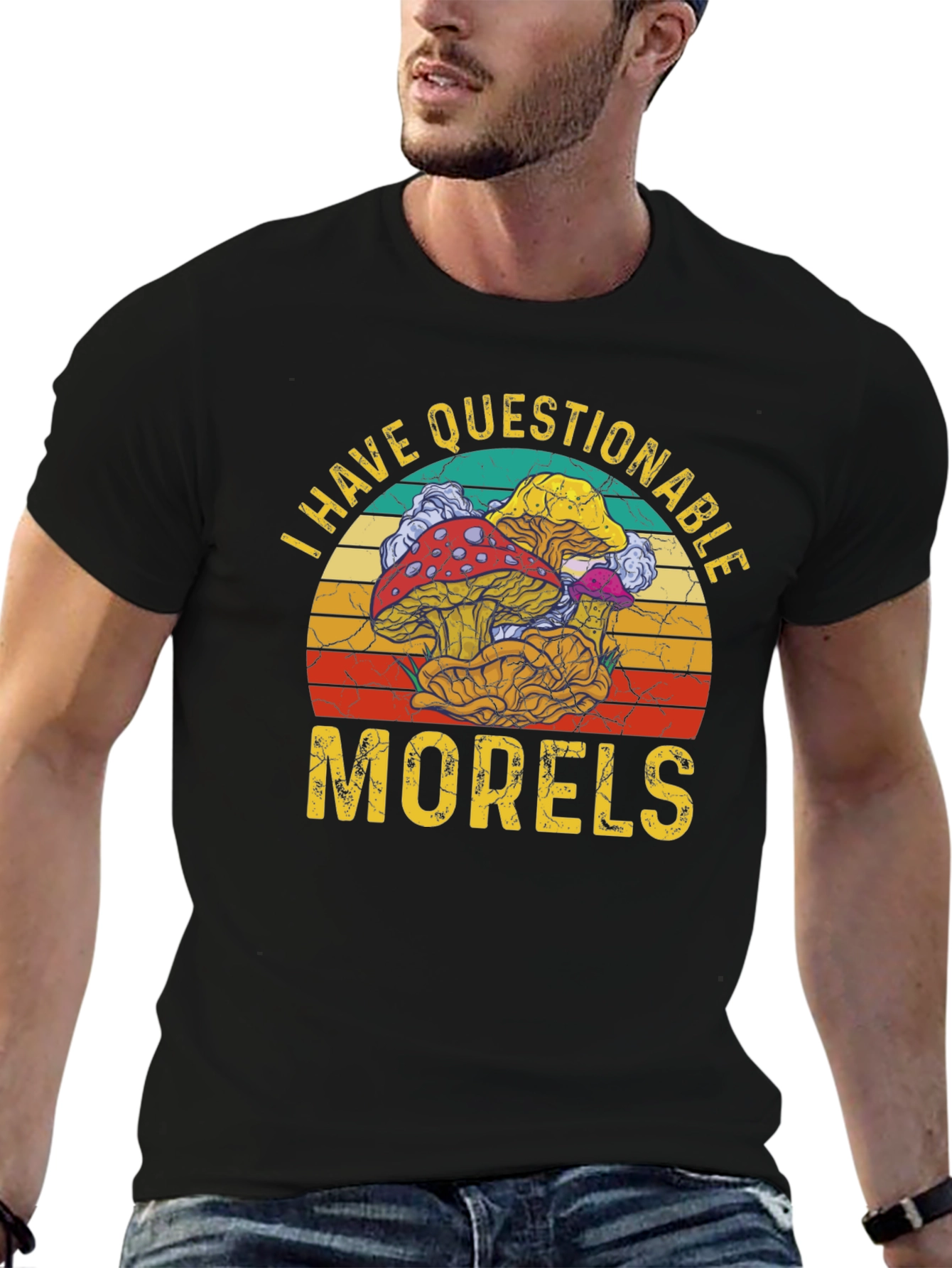 Questionable Morels T-Shirt - Funny Mushroom Graphic Tee