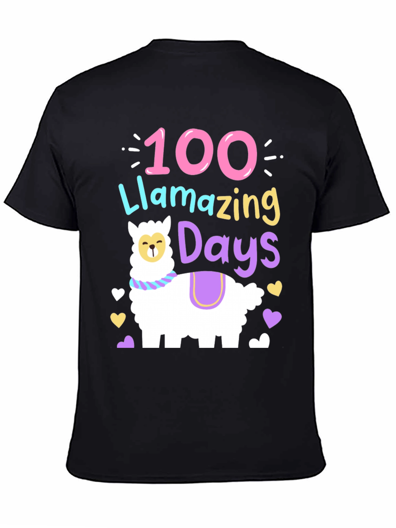 100 Llamazing Days T-Shirt - School Celebration Tee