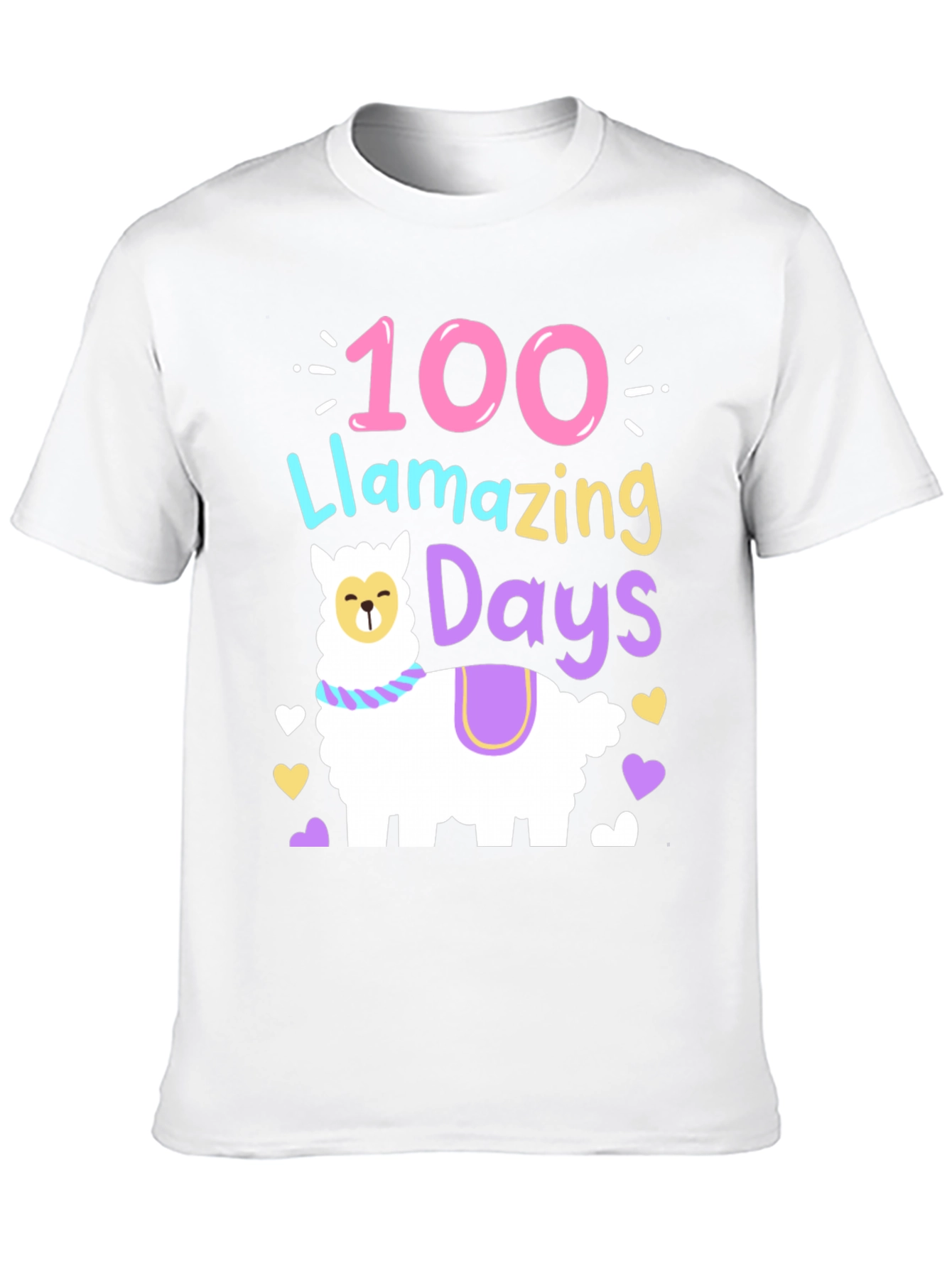 100 Llamazing Days T-Shirt - School Celebration Tee