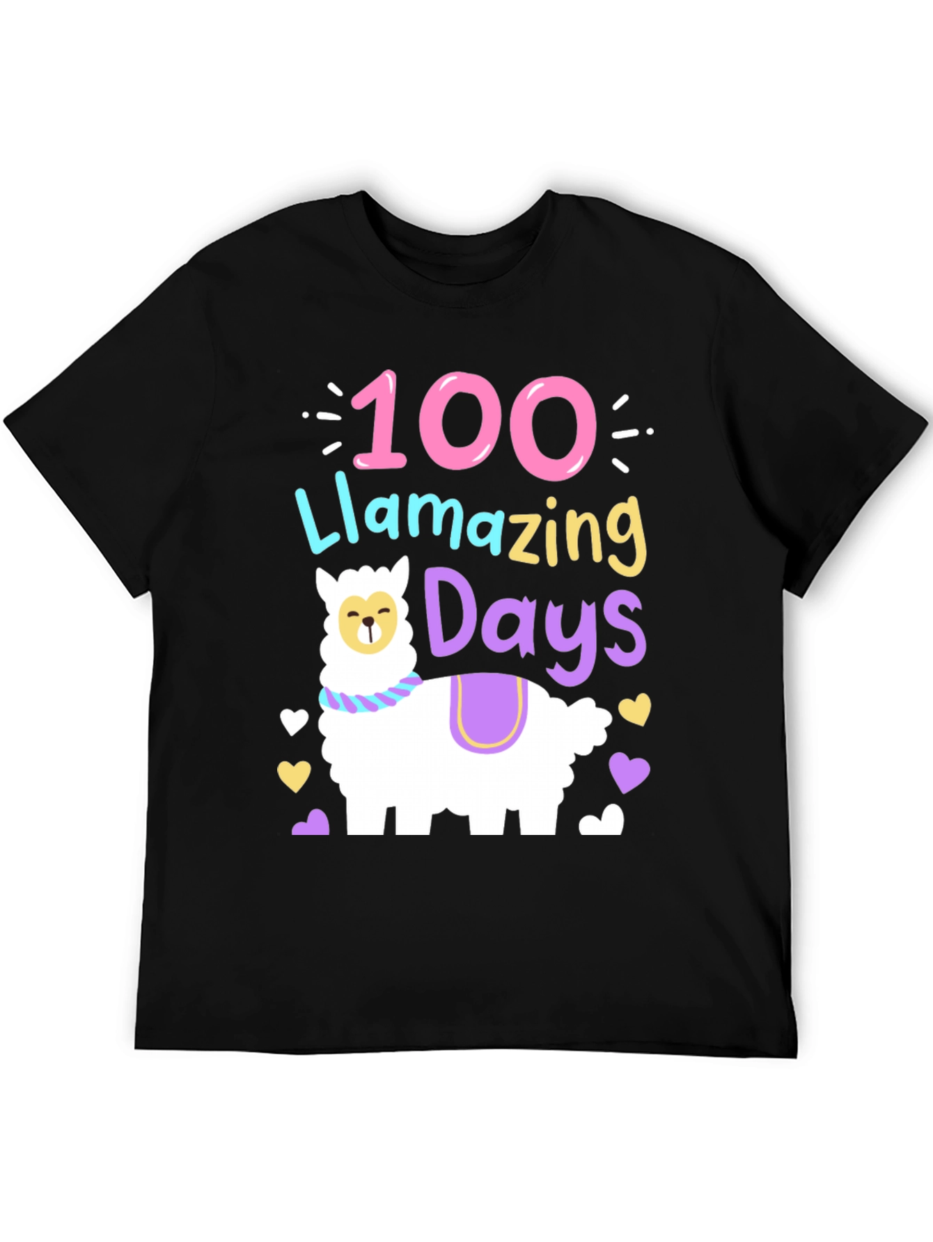 100 Llamazing Days T-Shirt - School Celebration Tee