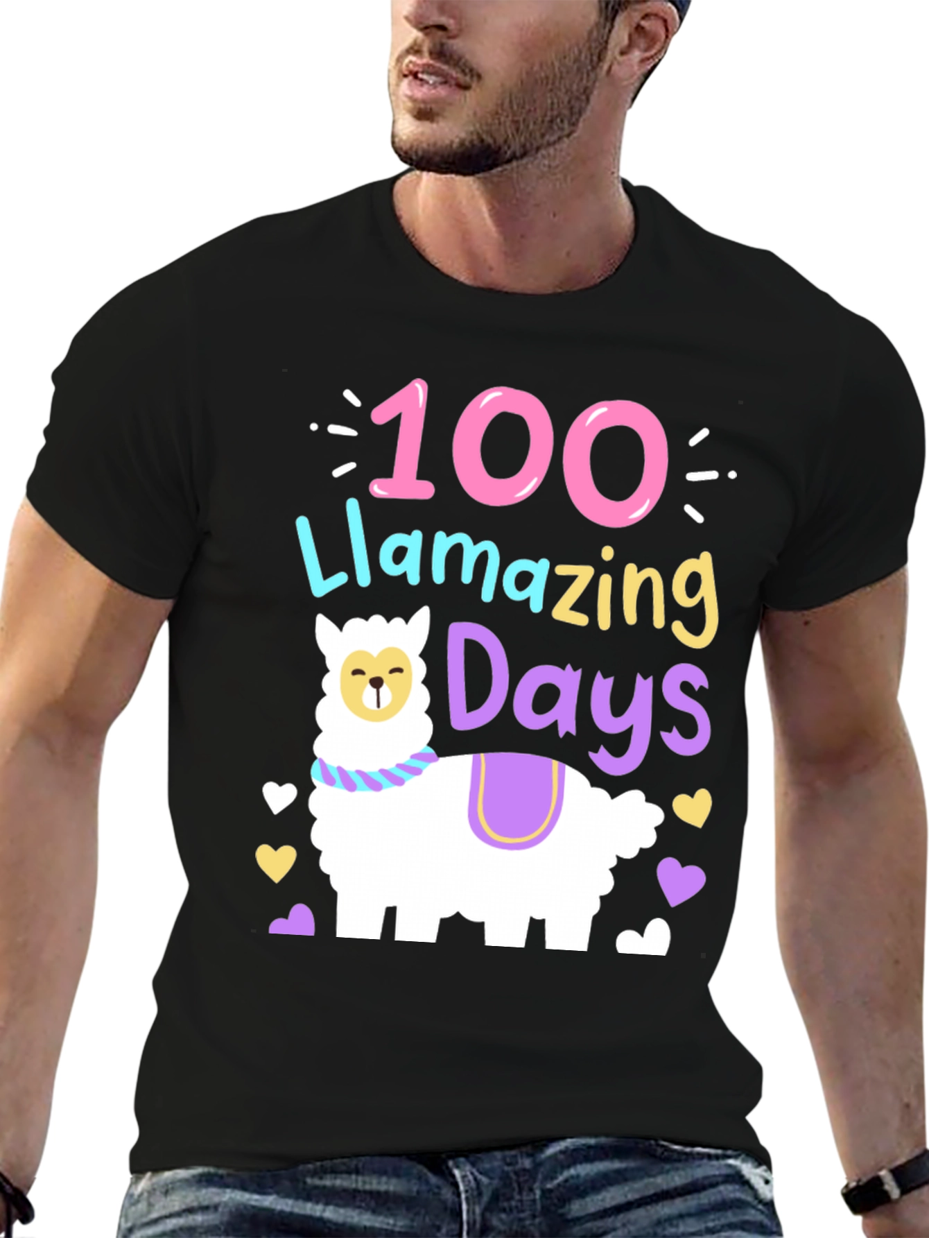 100 Llamazing Days T-Shirt - School Celebration Tee