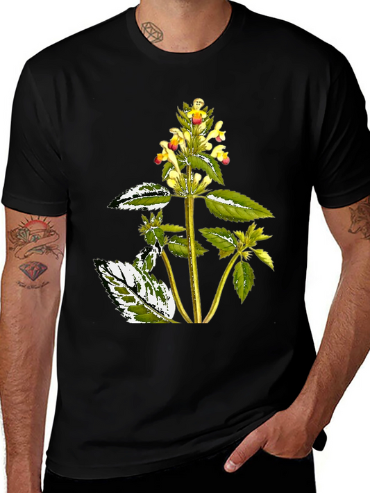 Botanical Graphic Black Tee