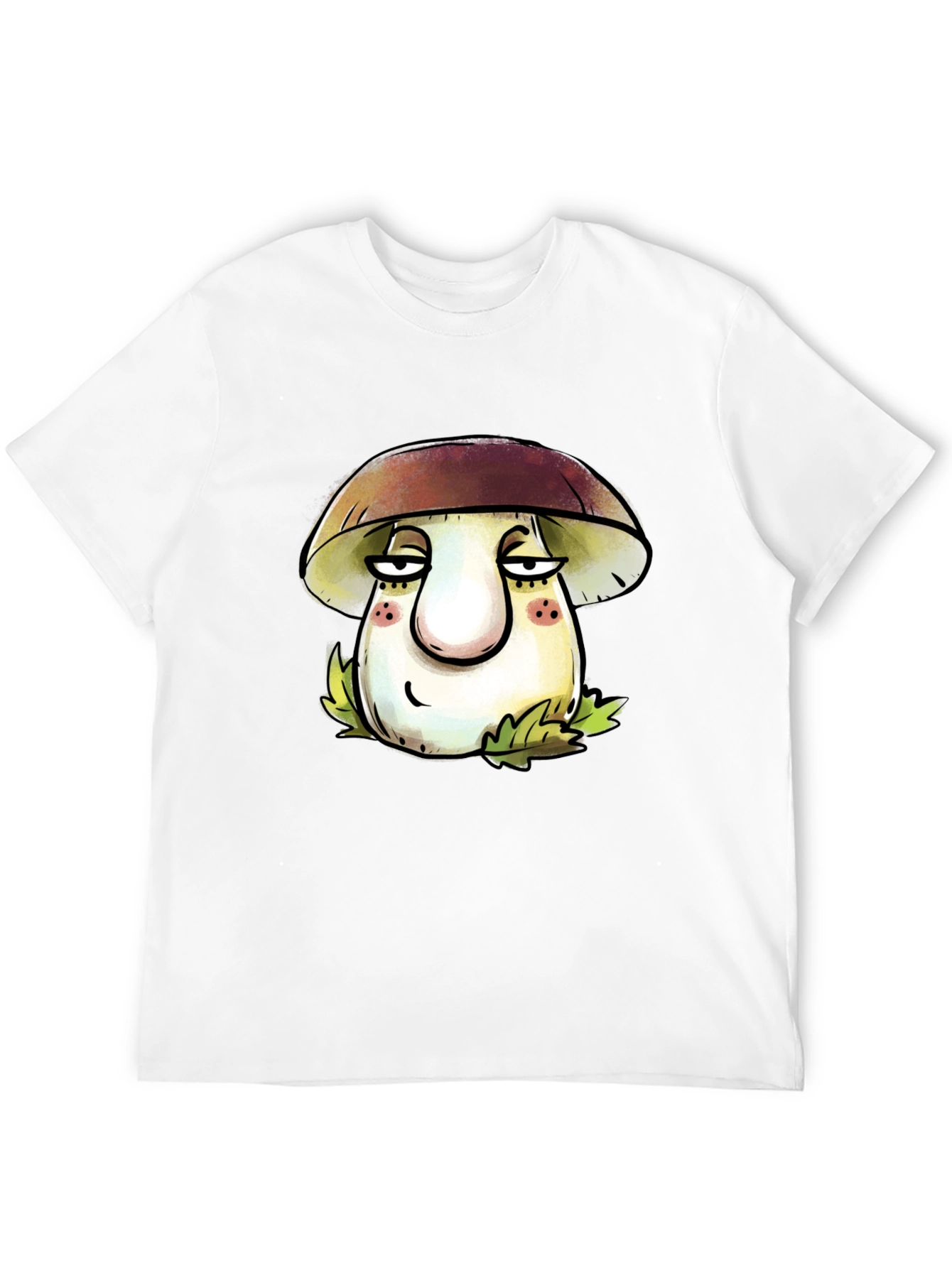 Mushroom Cartoon T-Shirt - Unisex Black Tee