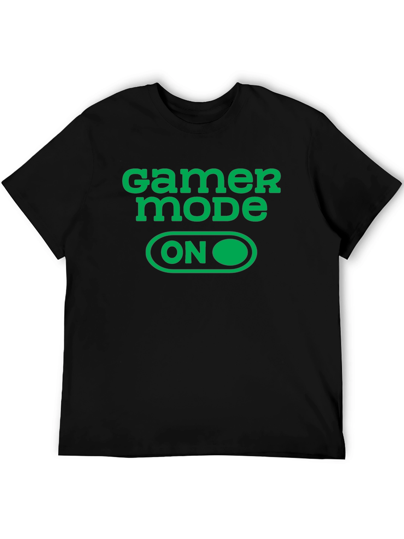 Gamer Mode ON Graphic Tee - Black Cotton T-Shirt