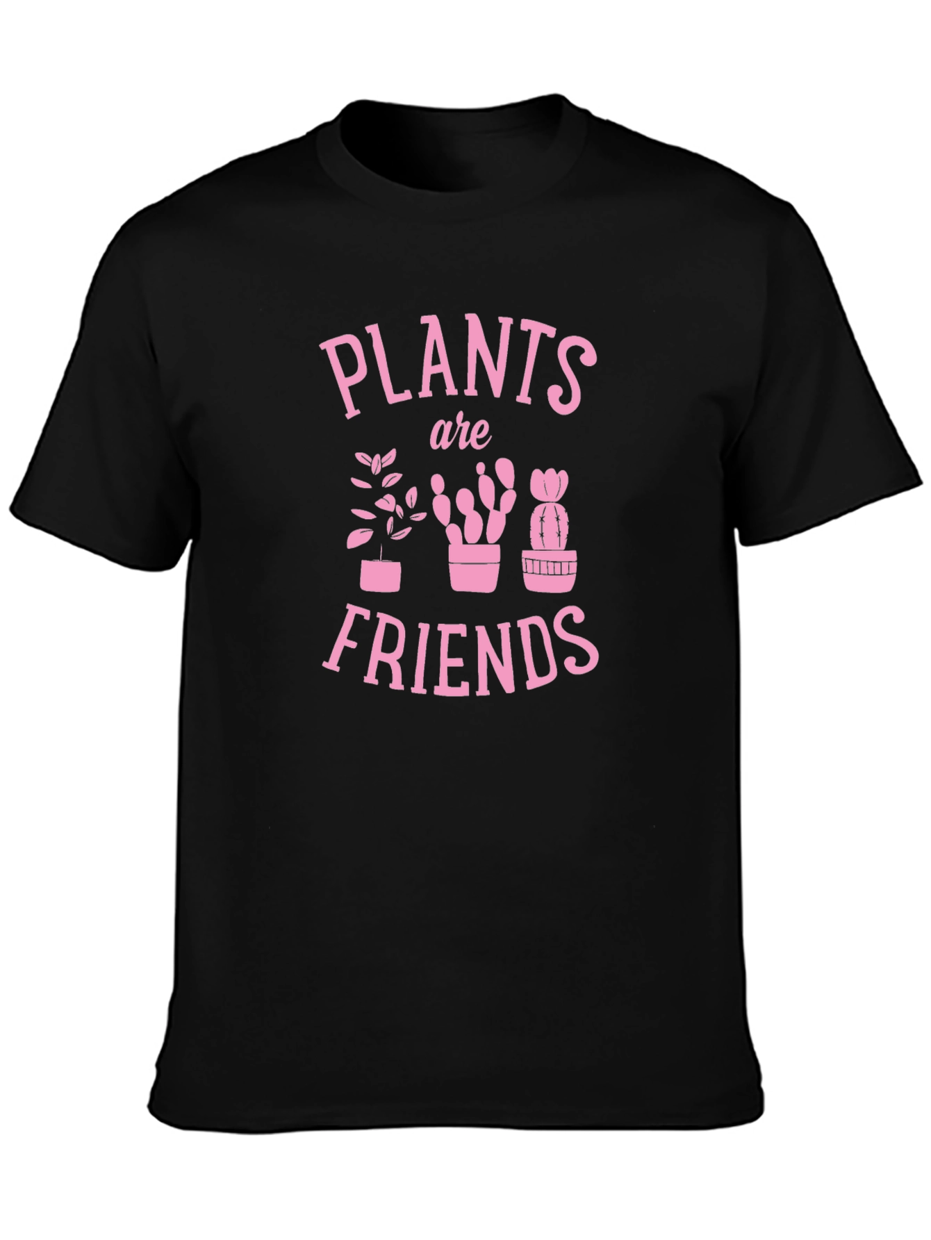 Plants Are Friends Graphic Tee - Black T-Shirt