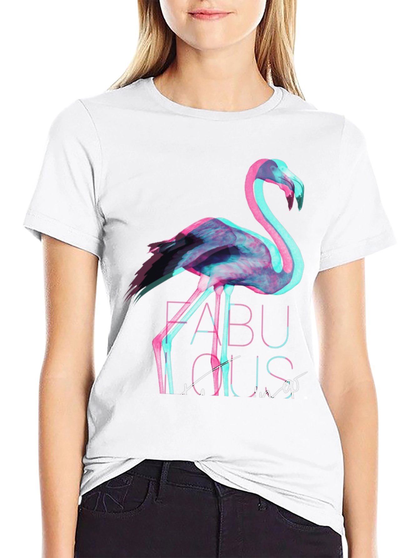 Flamingo Fabulous Graphic Tee - Black T-Shirt
