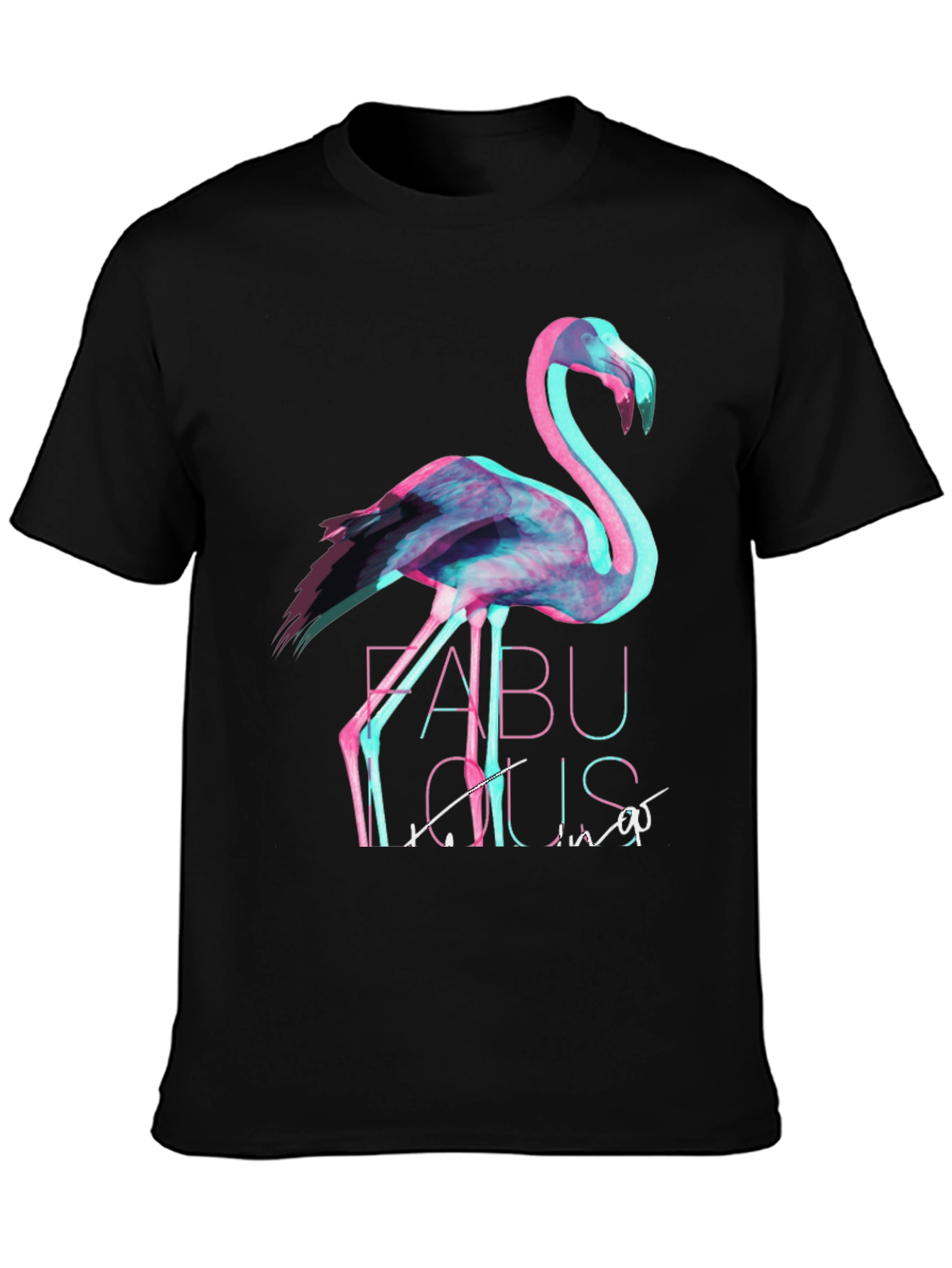 Flamingo Fabulous Graphic Tee - Black T-Shirt