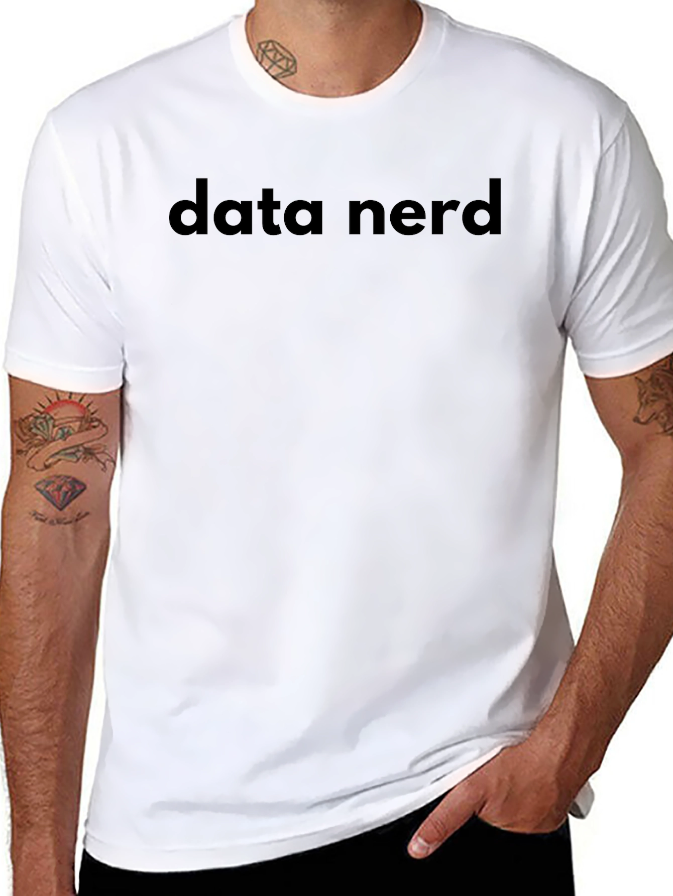 Data Nerd Black Crewneck T-Shirt