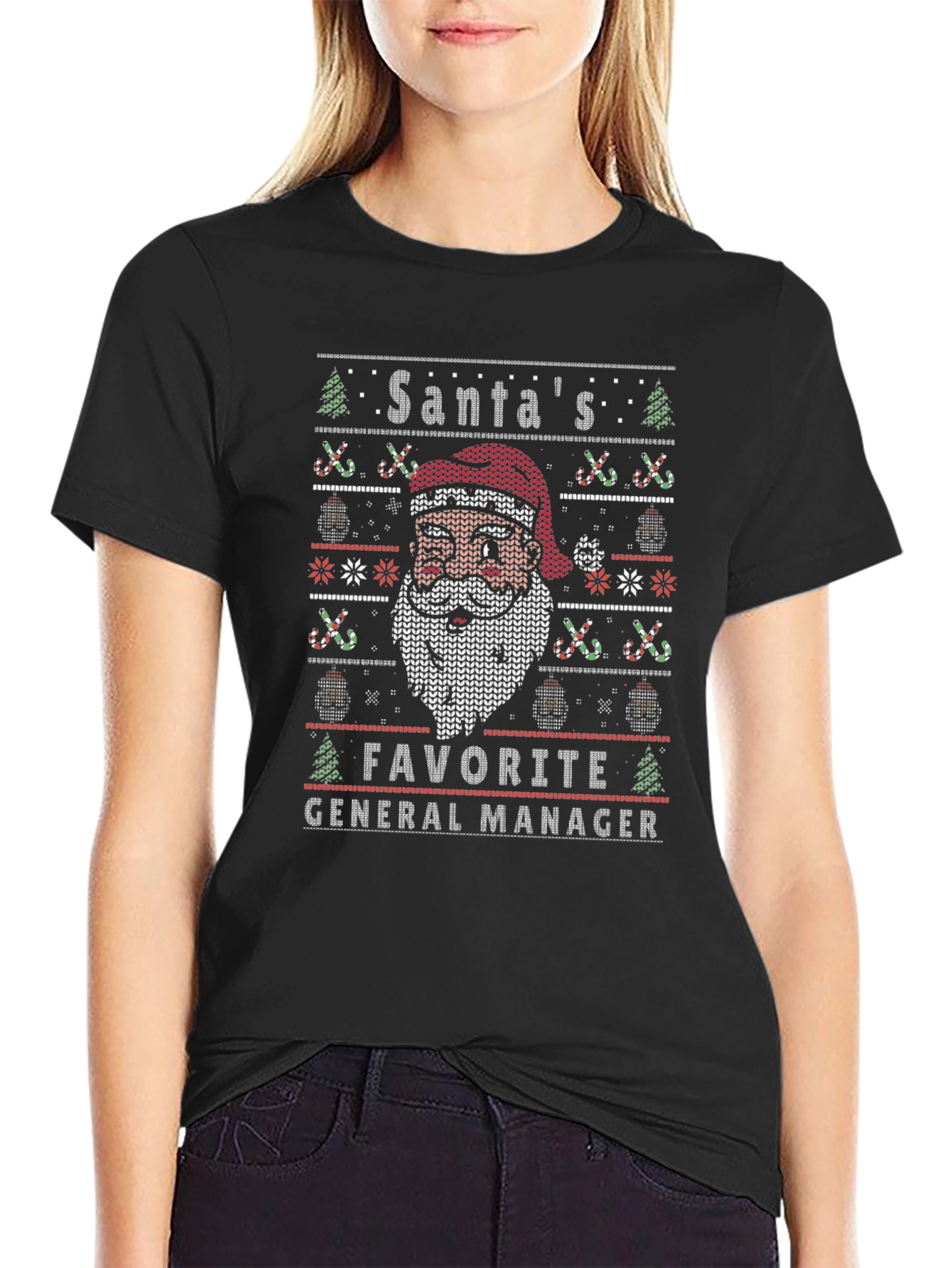 Santas Favorite General Manager Ugly Christmas Sweater T-Shirt