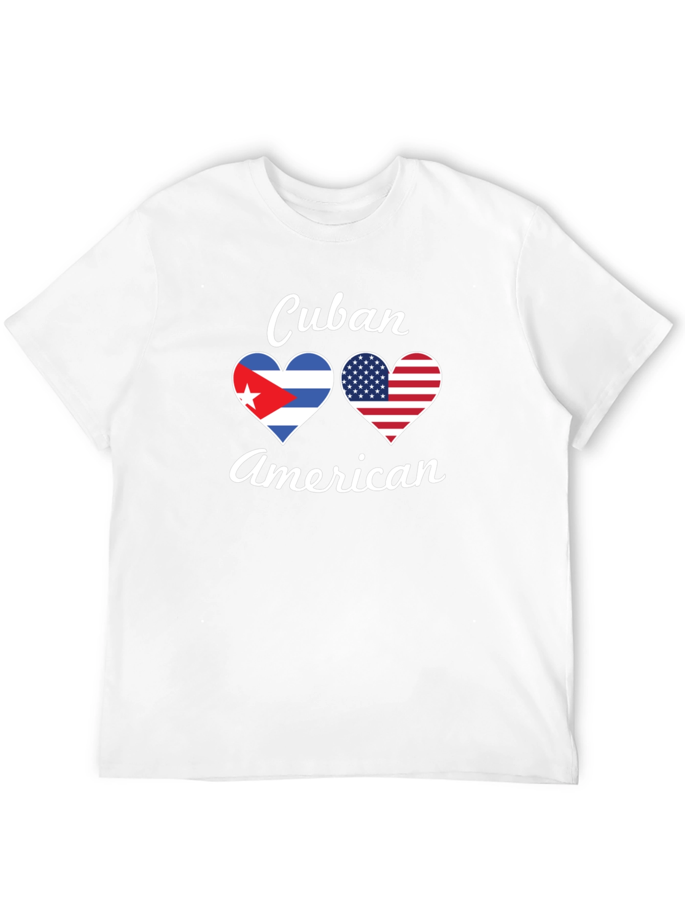 Cuban American Flag Heart T-Shirt