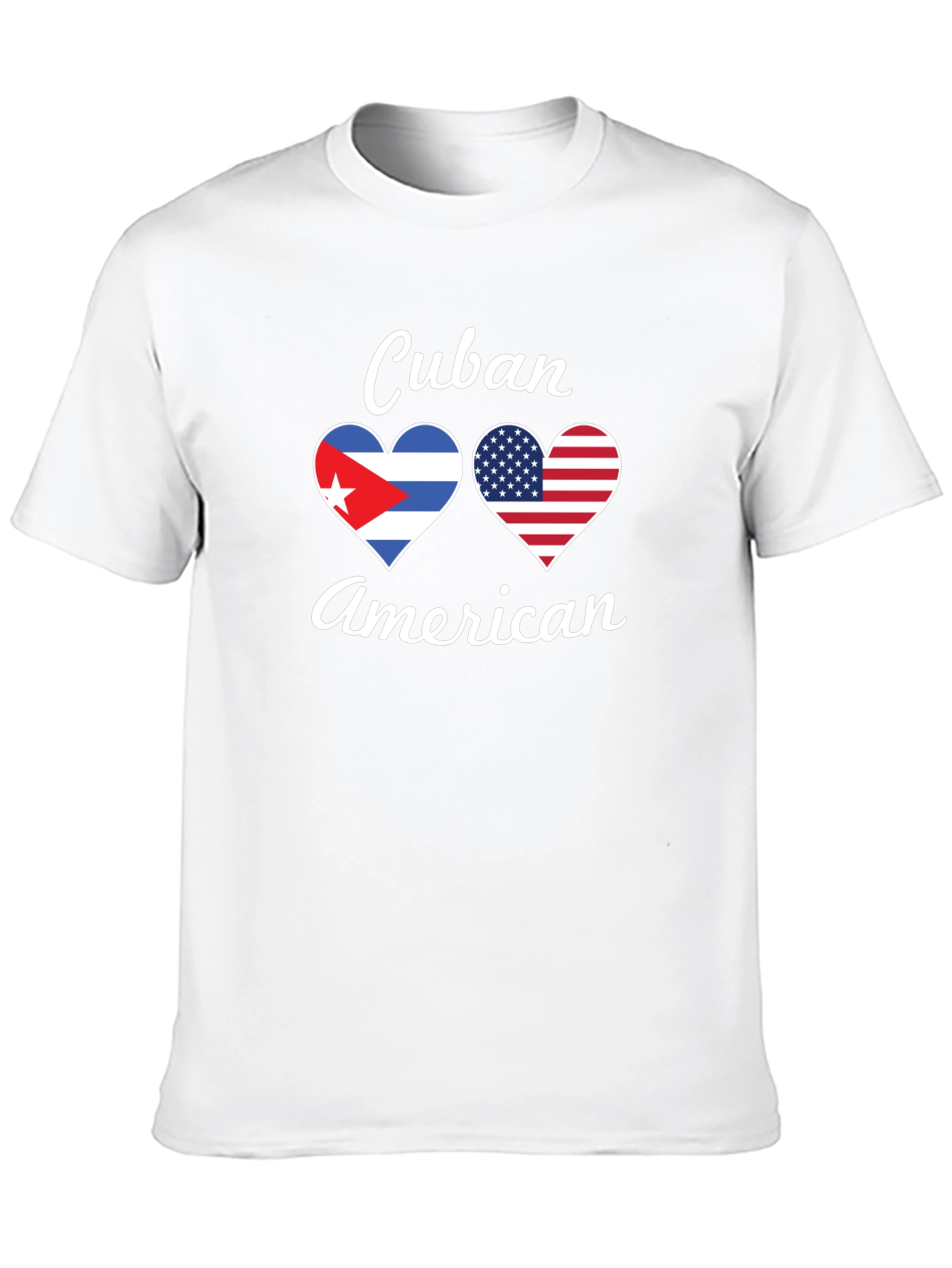 Cuban American Flag Heart T-Shirt