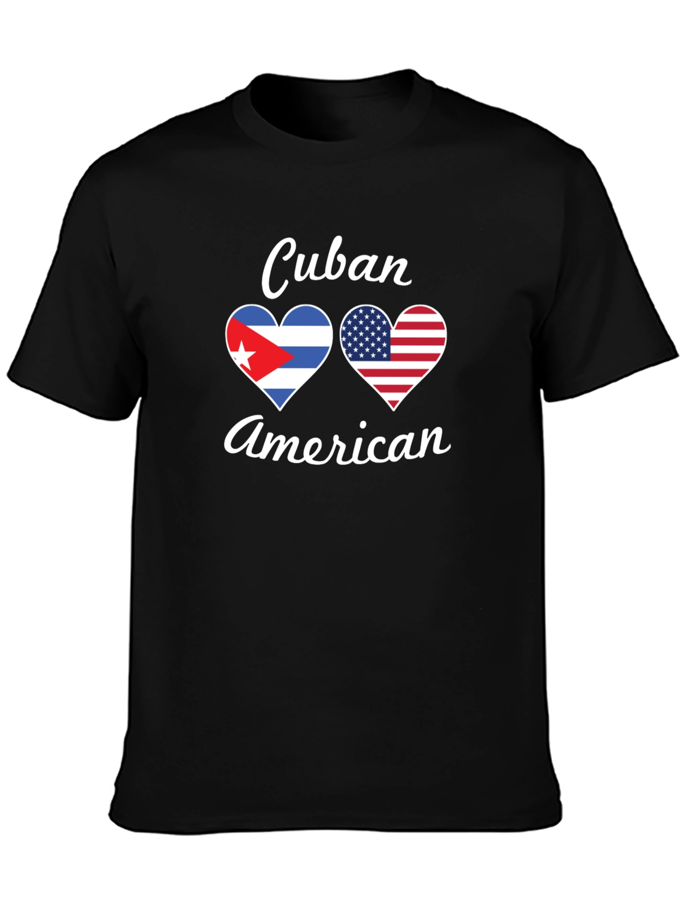 Cuban American Flag Heart T-Shirt