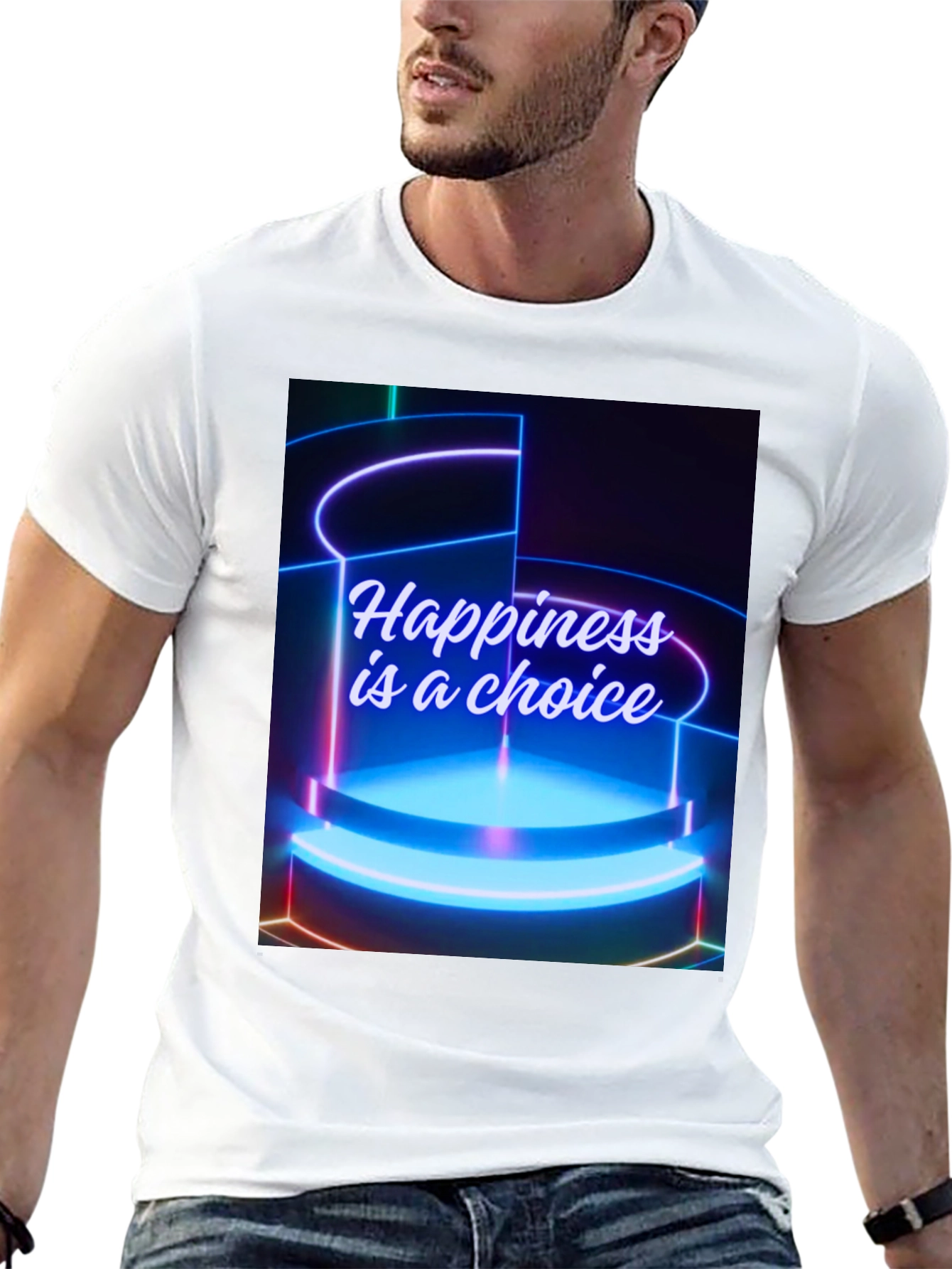 Happiness Choice Graphic Tee - Black