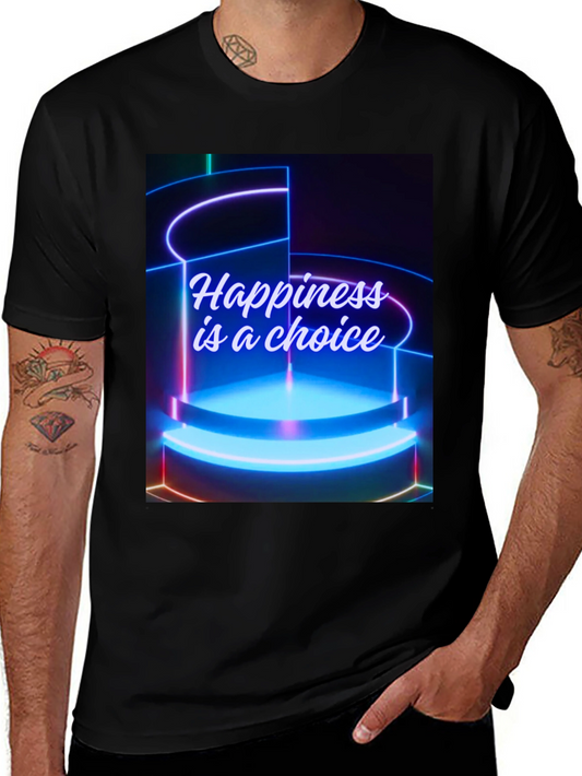 Happiness Choice Graphic Tee - Black