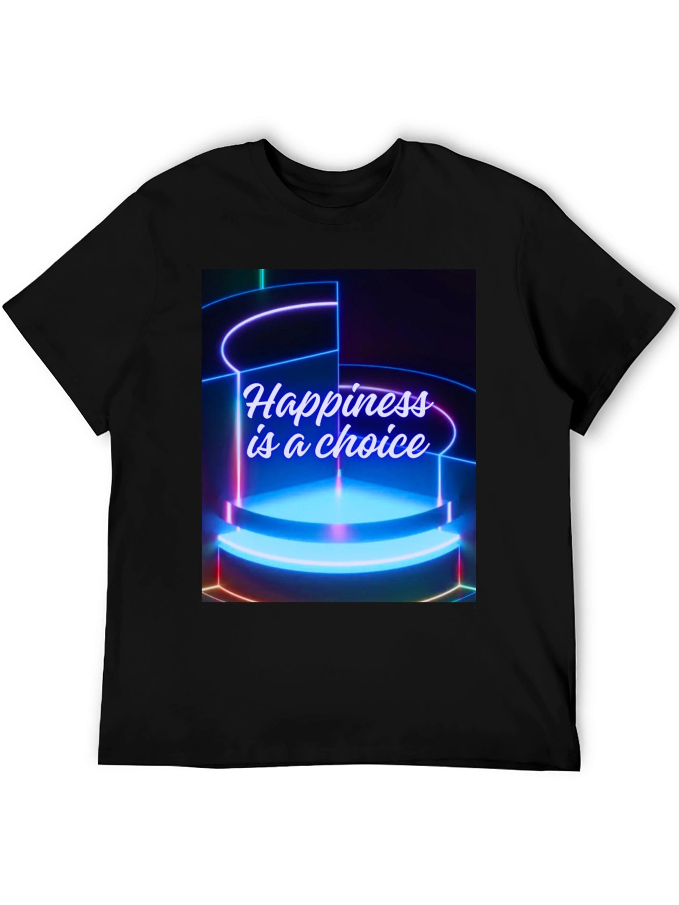 Happiness Choice Graphic Tee - Black