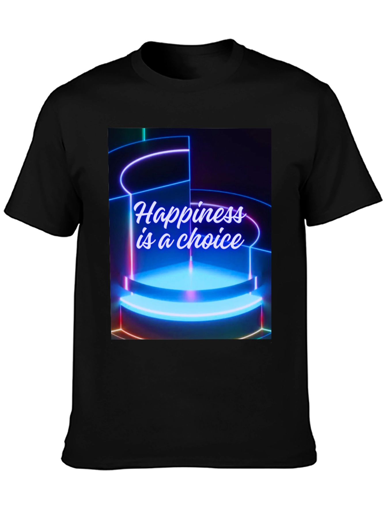 Happiness Choice Graphic Tee - Black