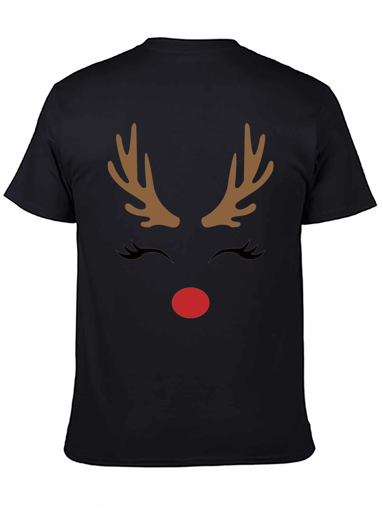 Festive Reindeer Graphic Tee - Holiday Cheer