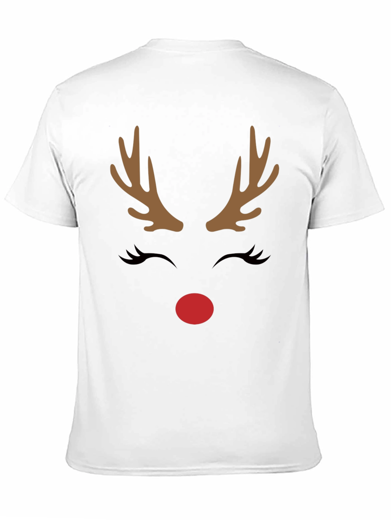 Festive Reindeer Graphic Tee - Holiday Cheer