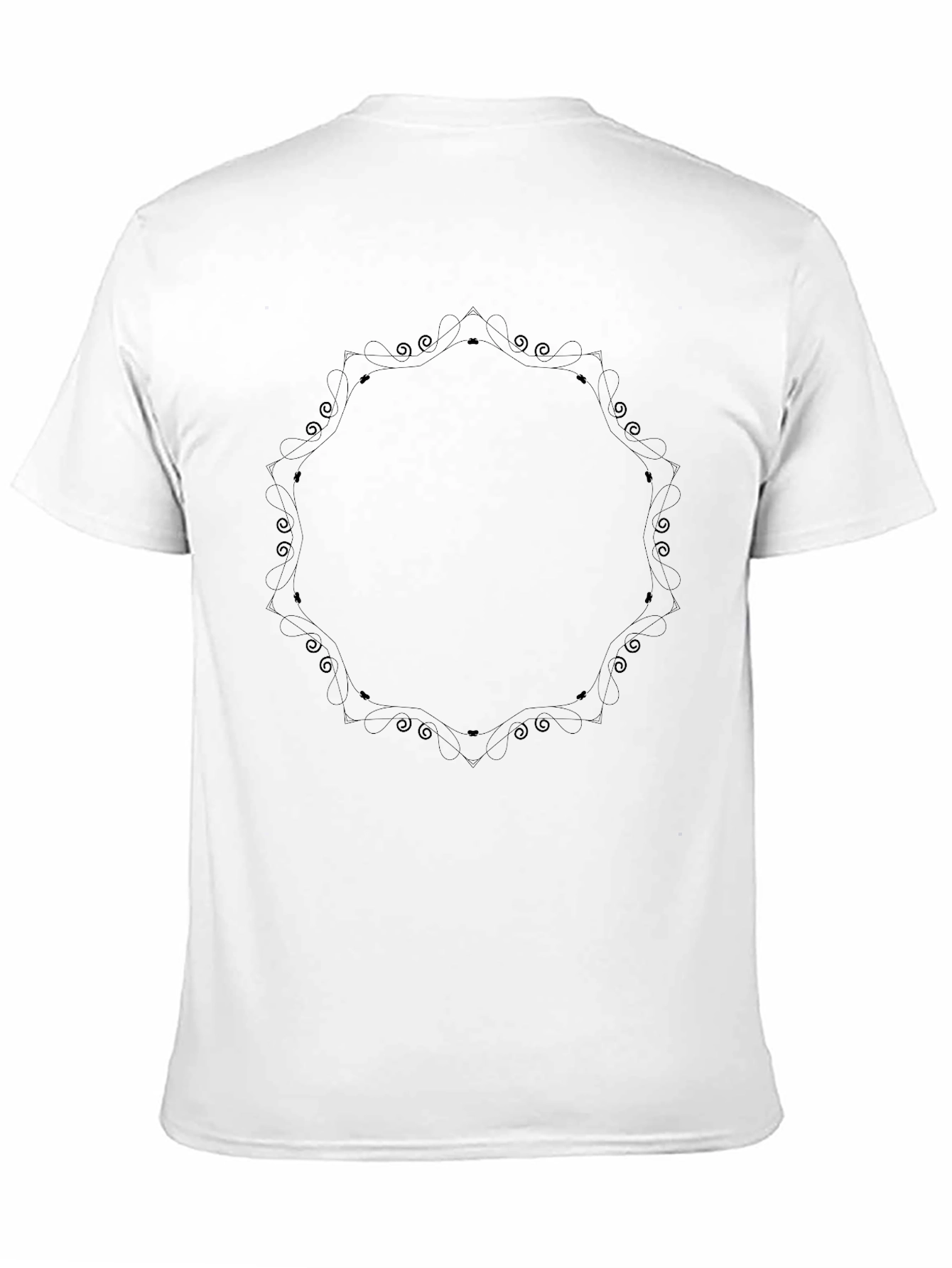Black Graphic Tee - Abstract Mandala Design