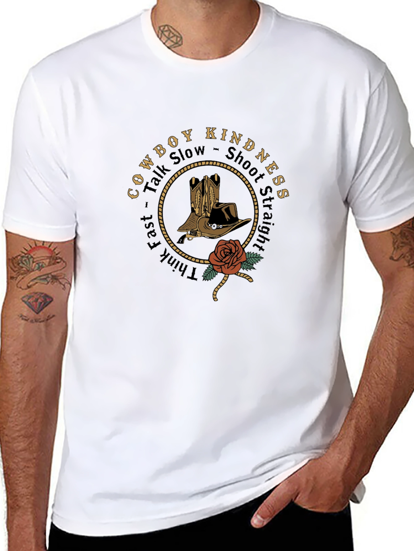 Cowboy Kindness Graphic Tee - Black