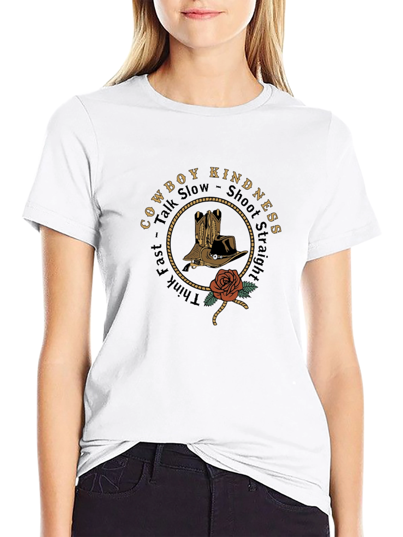 Cowboy Kindness Graphic Tee - Black