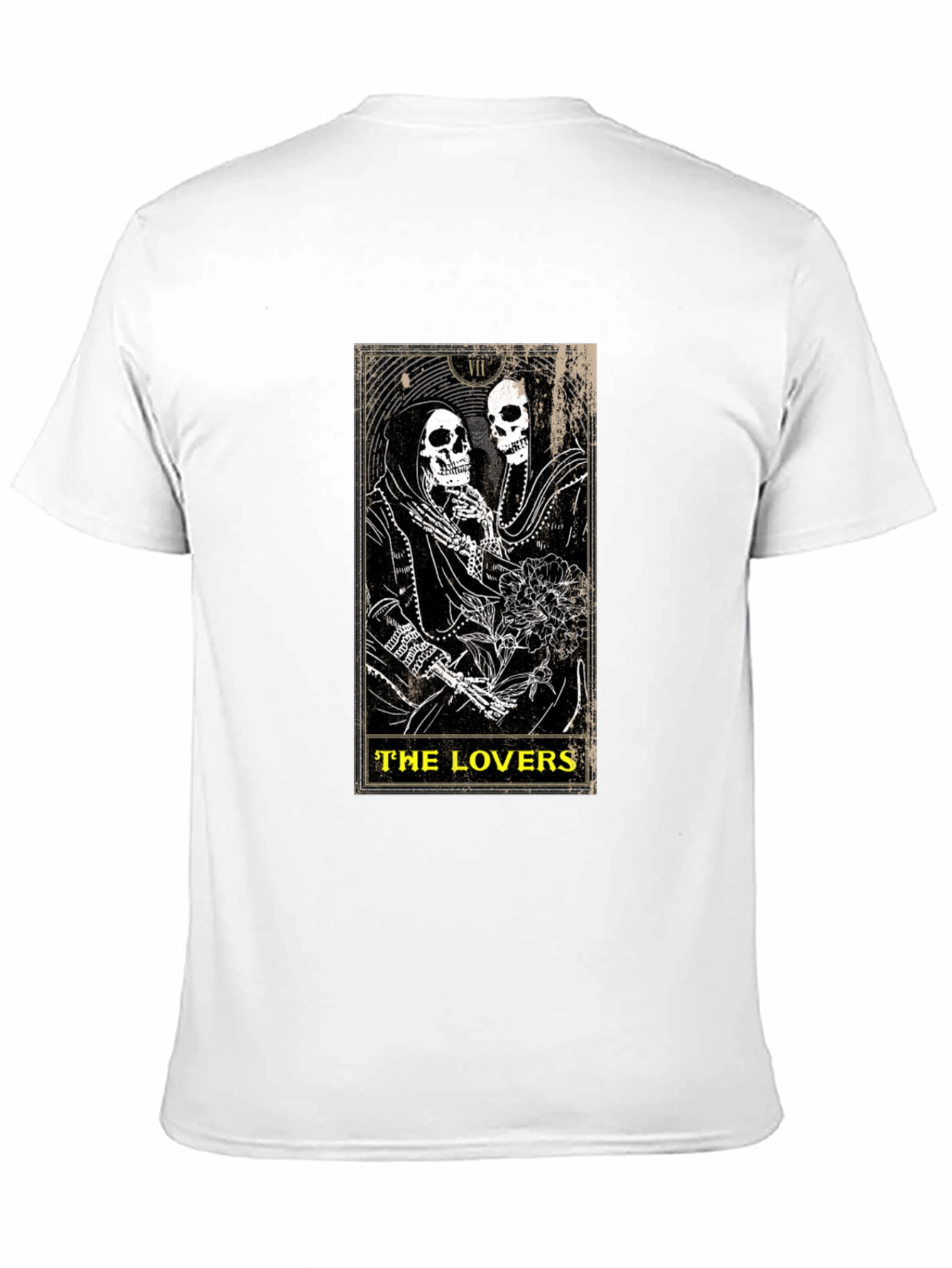 The Lovers Tarot Card Graphic T-Shirt - Black
