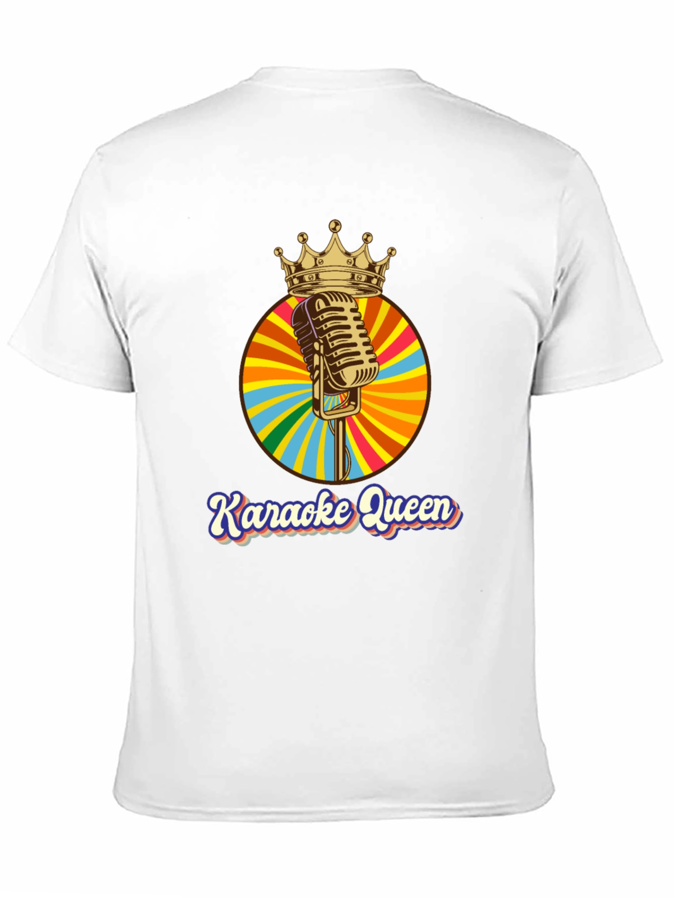 Karaoke Queen Graphic Tee - Retro Mic Design
