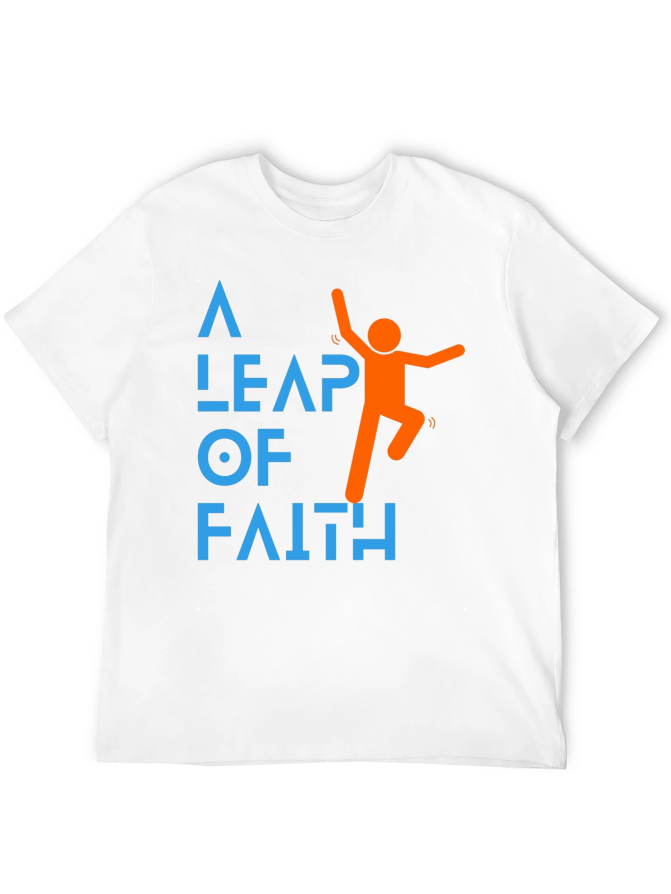Leap of Faith Graphic Tee - Motivational Black T-Shirt