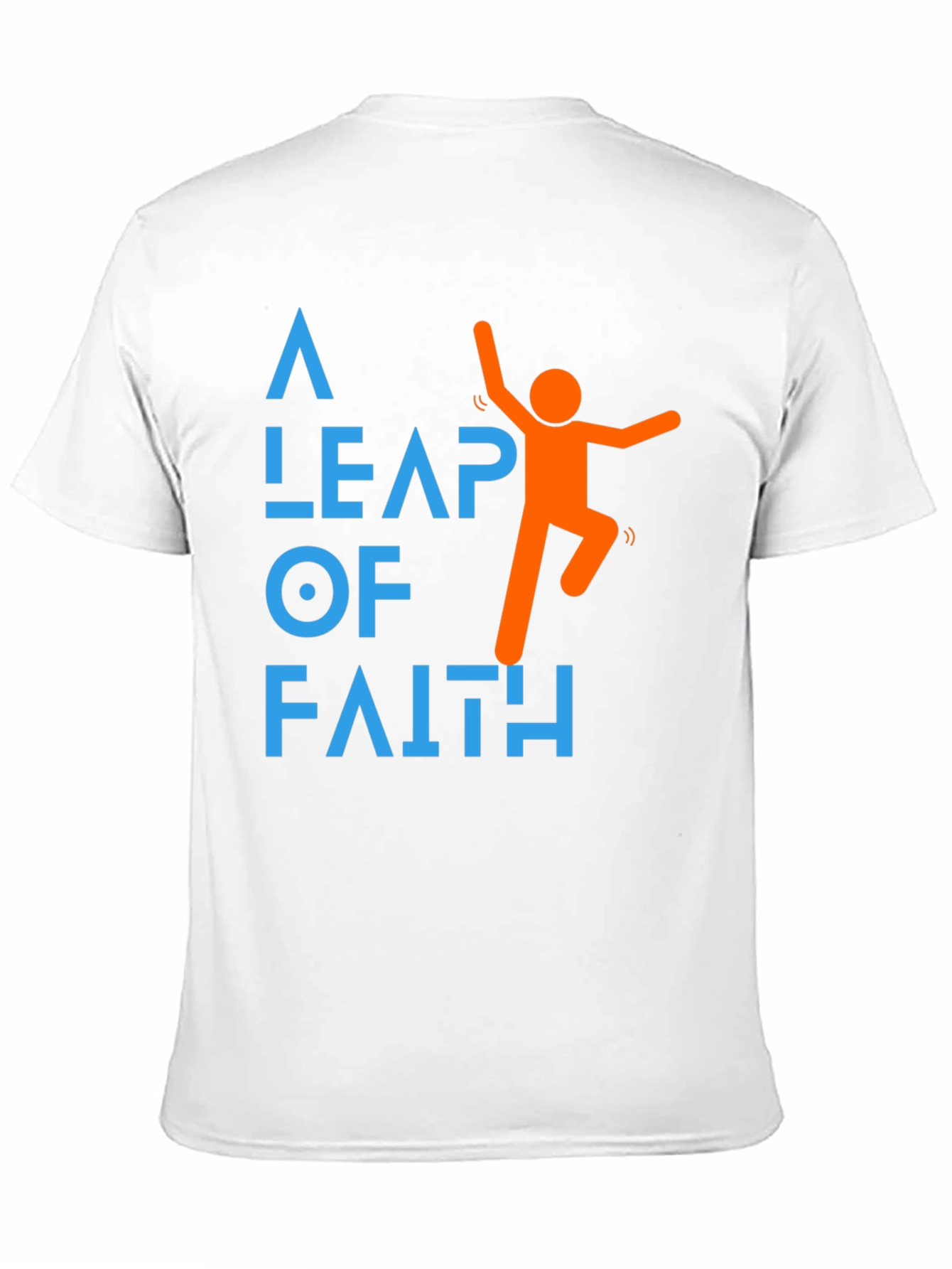 Leap of Faith Graphic Tee - Motivational Black T-Shirt