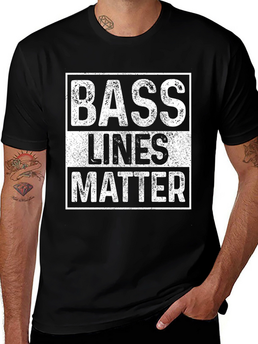 Bass Lines Matter Graphic Tee - Music Lover Shirt