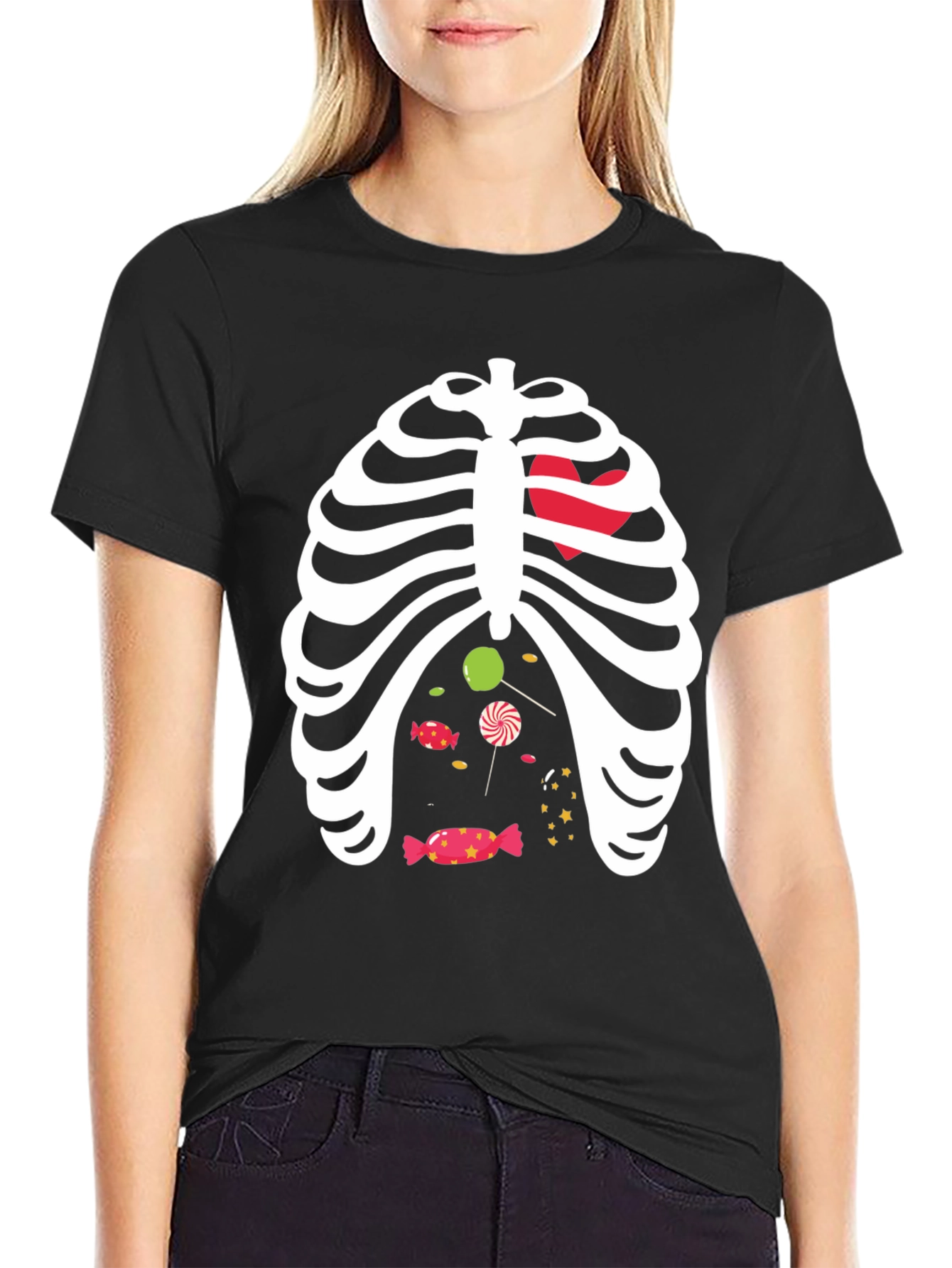 Halloween Skeleton Candy Ribcage T-Shirt