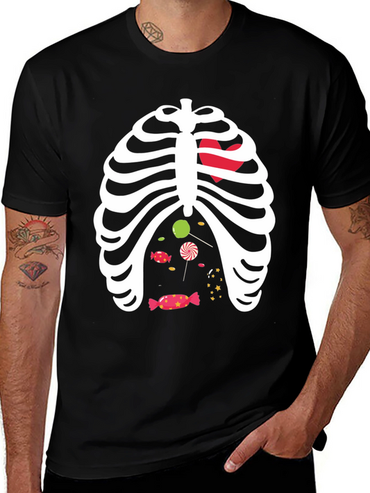 Halloween Skeleton Candy Ribcage T-Shirt