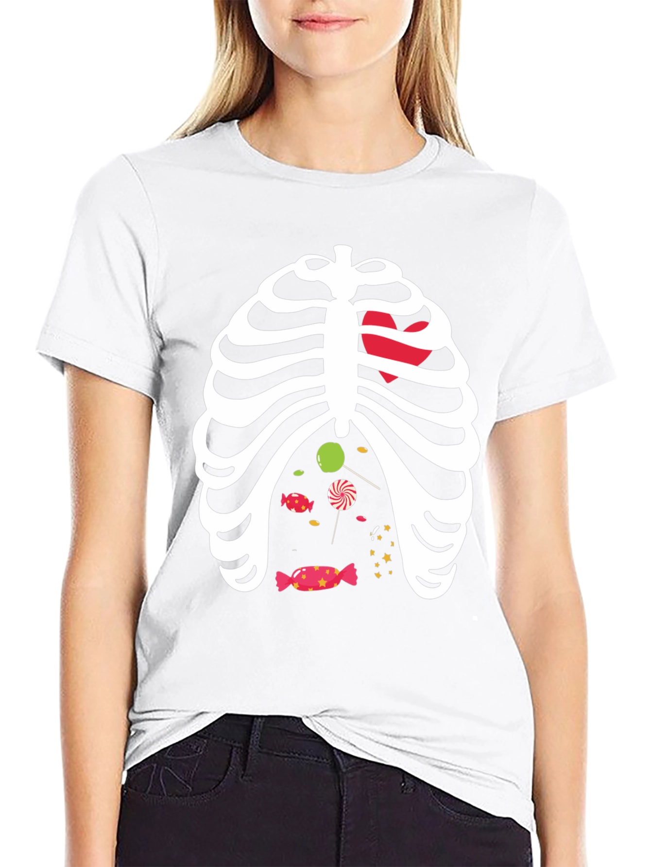 Halloween Skeleton Candy Ribcage T-Shirt
