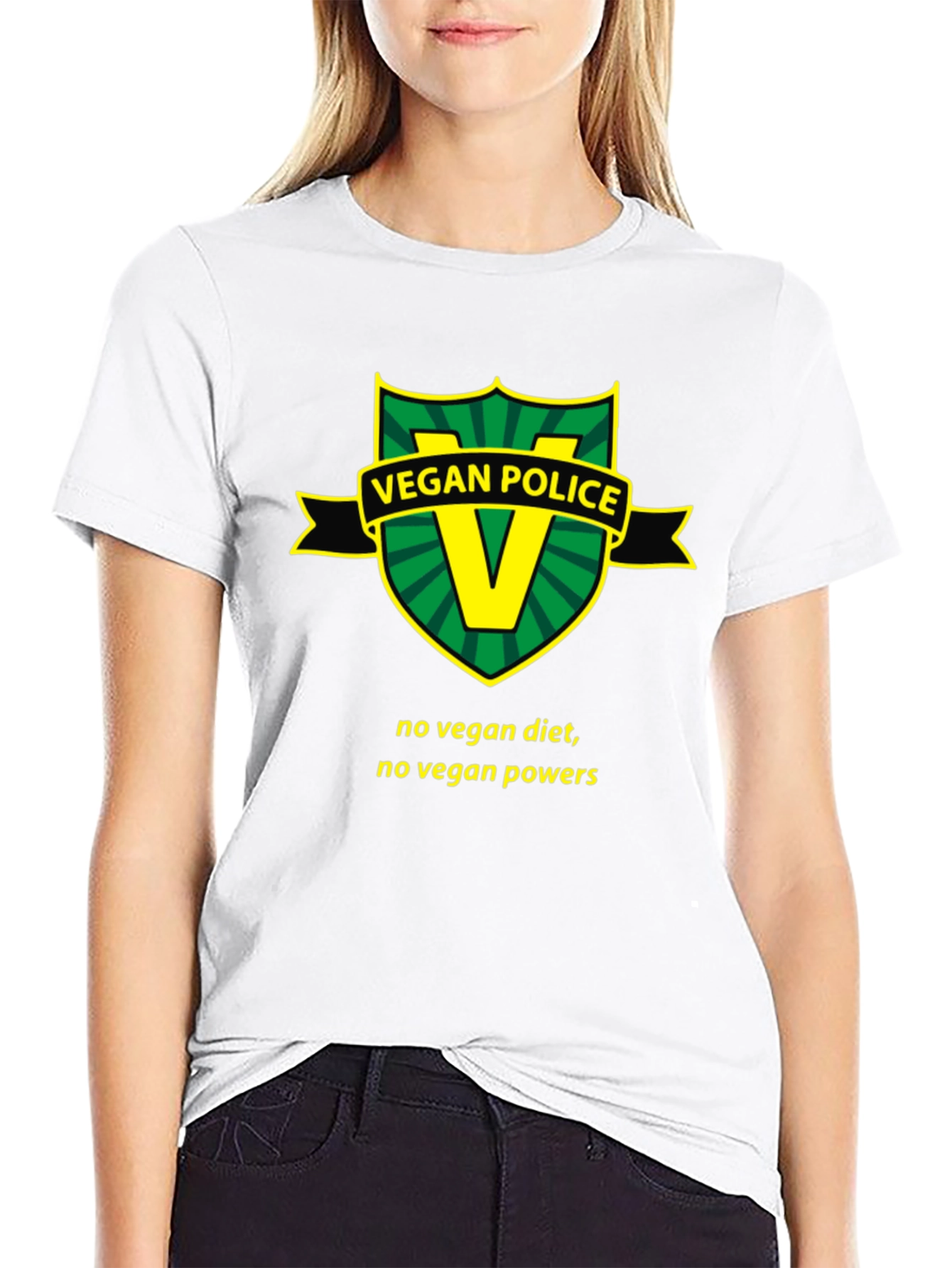 Vegan Police T-Shirt - Funny Vegan Slogan Tee