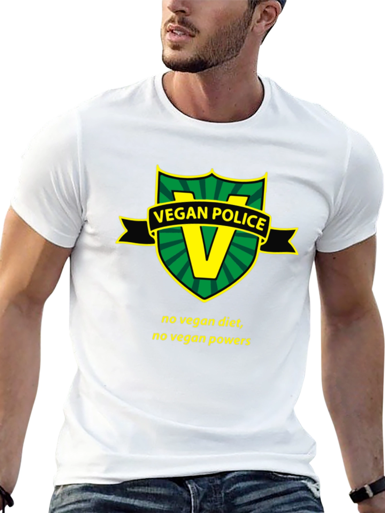 Vegan Police T-Shirt - Funny Vegan Slogan Tee