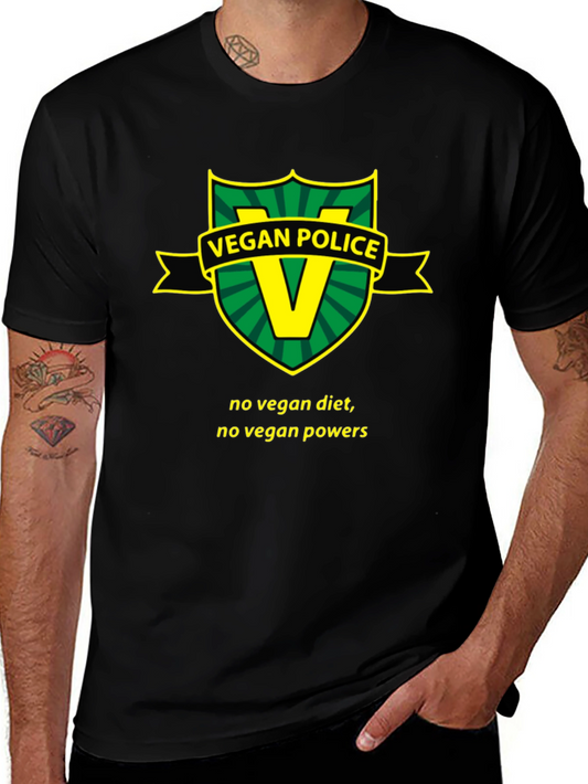 Vegan Police T-Shirt - Funny Vegan Slogan Tee