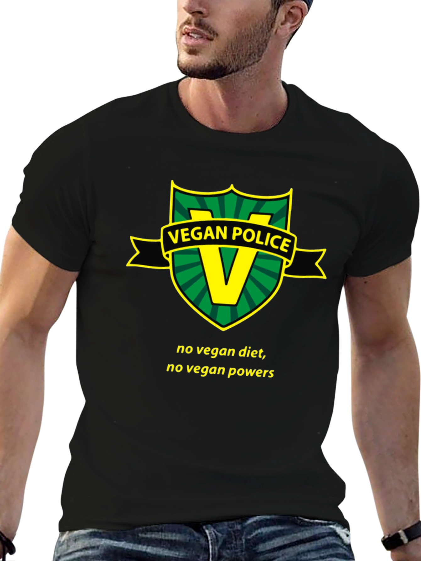 Vegan Police T-Shirt - Funny Vegan Slogan Tee