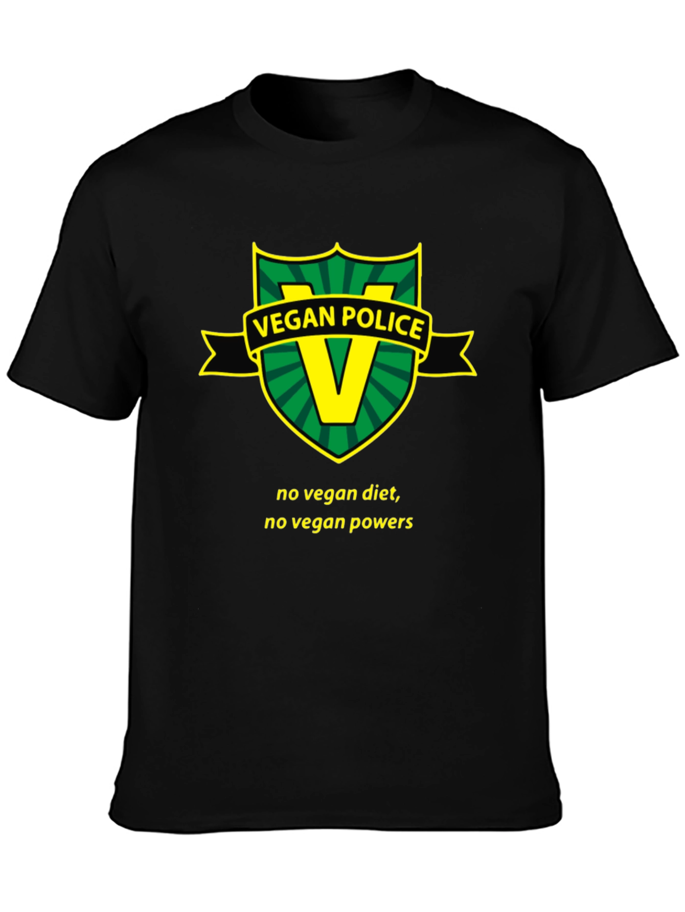 Vegan Police T-Shirt - Funny Vegan Slogan Tee