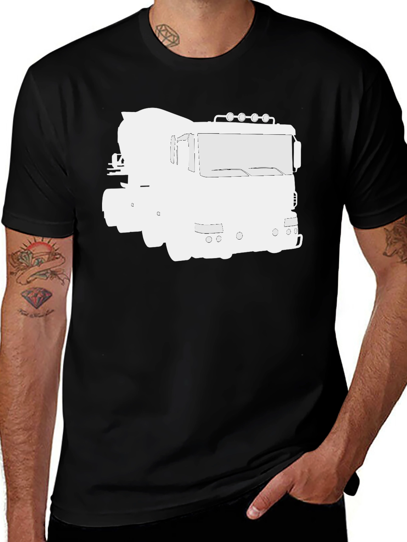 Concrete Truck Graphic Tee - Black