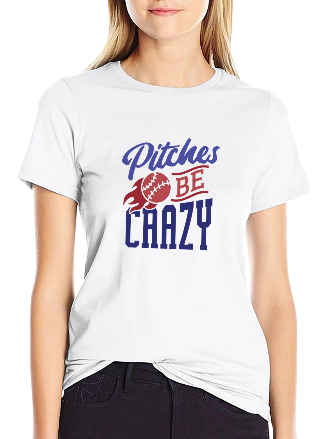 Pitches Be Crazy Baseball Graphic Tee