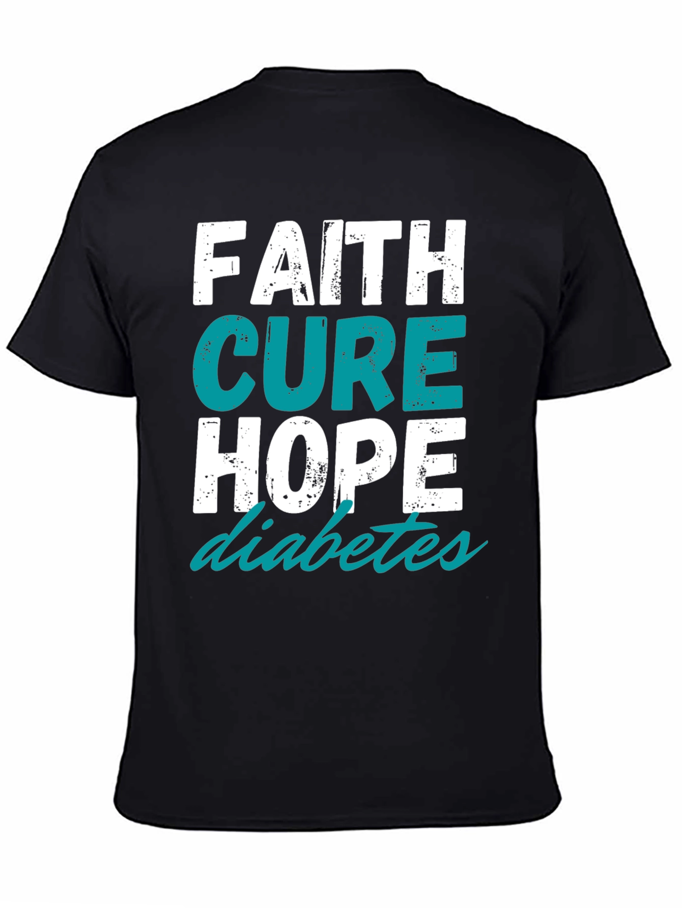 Faith Cure Hope - Diabetes Awareness T-Shirt