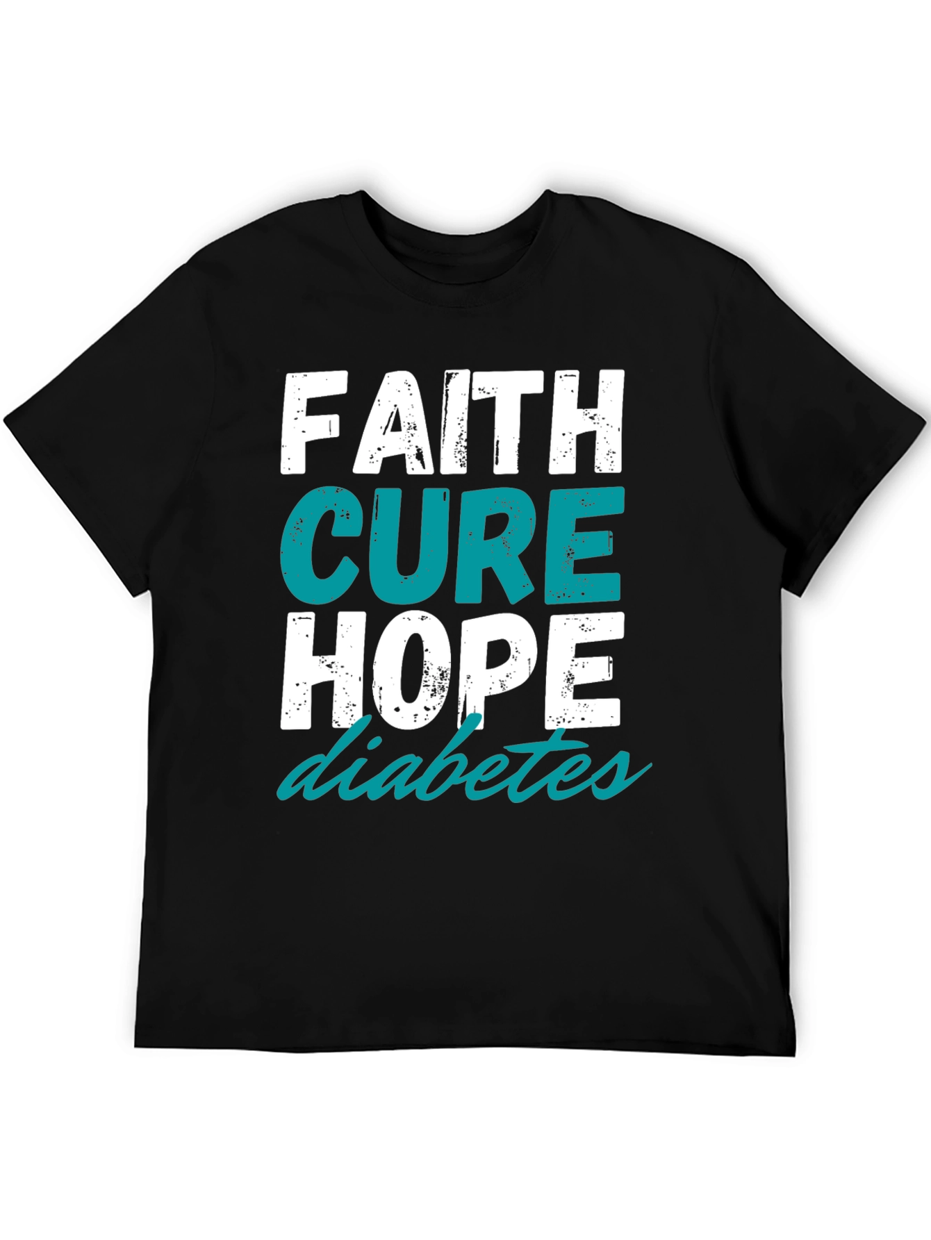Faith Cure Hope - Diabetes Awareness T-Shirt